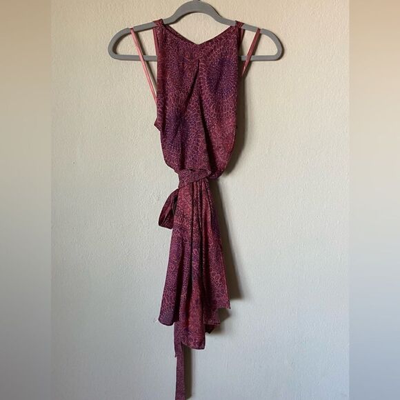 NWT Ted Baker Odesia Purple Pink Romper Print Wrap Front Size 8 - Picture 11 of 16